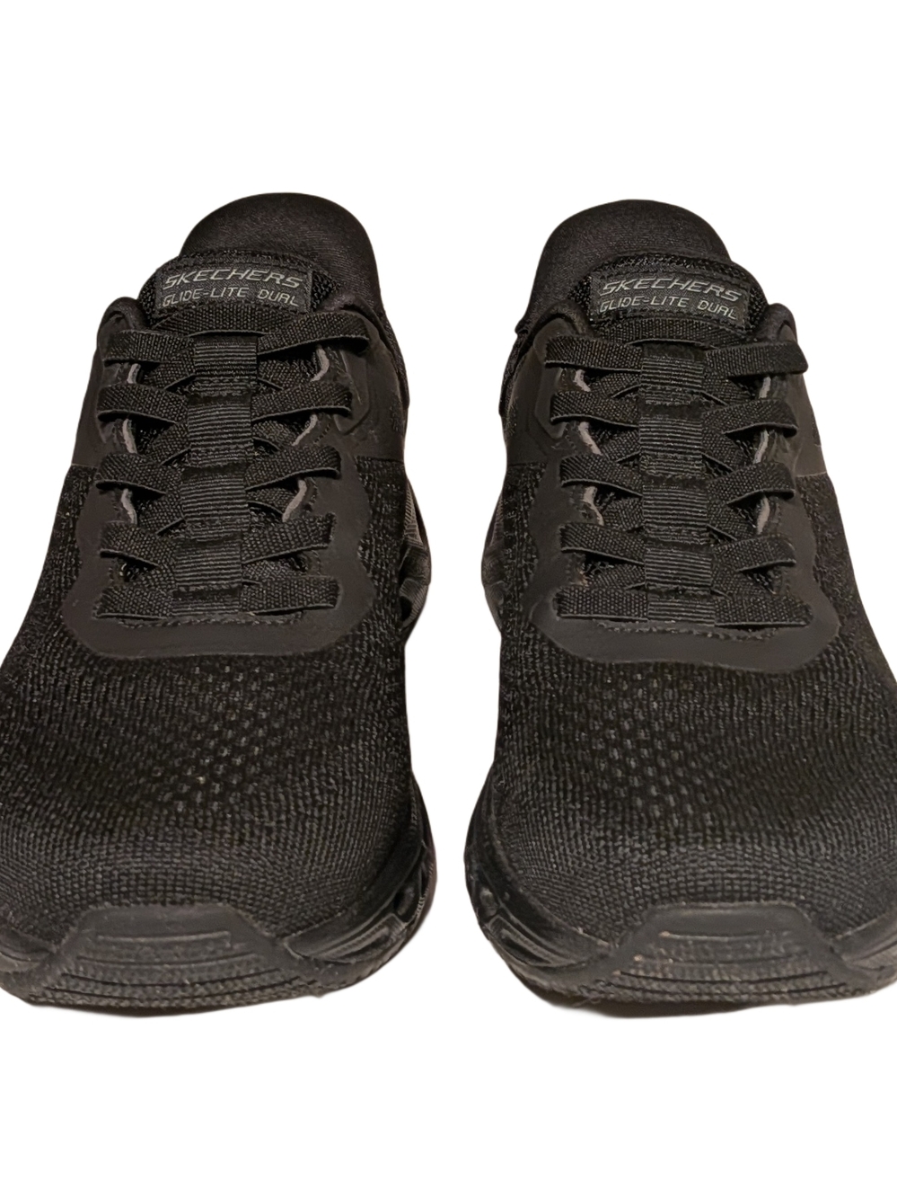 Skechers Men's Black Knit Lace-Up Sneakers